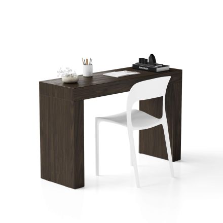 Table de Bureau Evolution 120x40, Noyer Américain avec Deux Pieds image principale