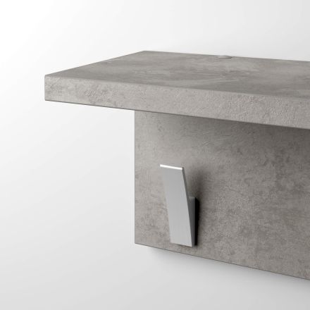 Rachele Wandgarderobe, 80 cm, grauer Beton Detailbild 10