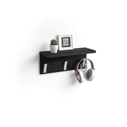 Rachele Wandgarderobe, 40 cm, schwarzer Beton Hauptbild