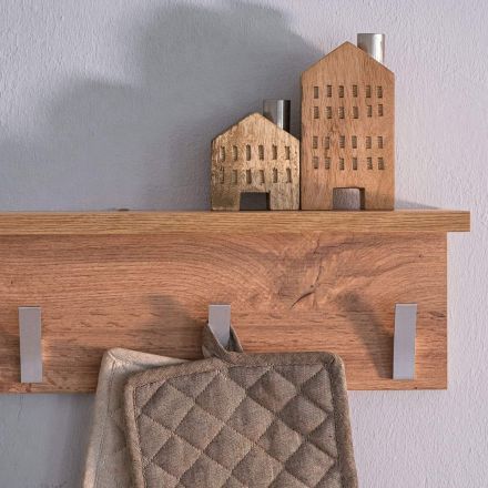 Rachele, Wandkleiderbügel, 80 cm, rustikale Eiche Umgebungsbild 10
