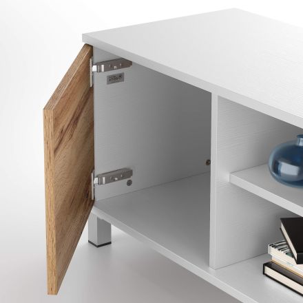 Rachele TV-Schrank, Esche, Weiß und rustikale Eiche Detailbild 24