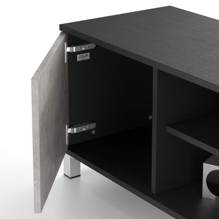 Rachele TV-Schrank, Esche, Schwarz und grauer Beton Detailbild 34