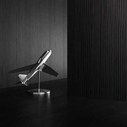2-er Set rachele Regale, 80 cm, Esche, Schwarz Materialbild