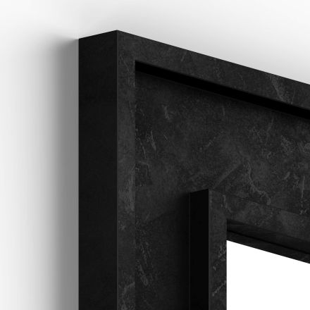 Espejo de pared/ pie Angelica, 160 x 67 cm, color Cemento negro imagen detalles 5