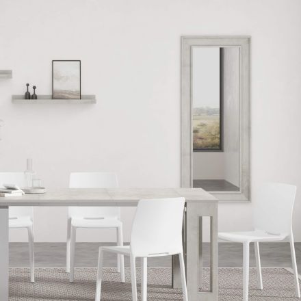 Espejo de pared/ pie Angelica, 160 x 67 cm, color Cemento gris imagen configurada 13