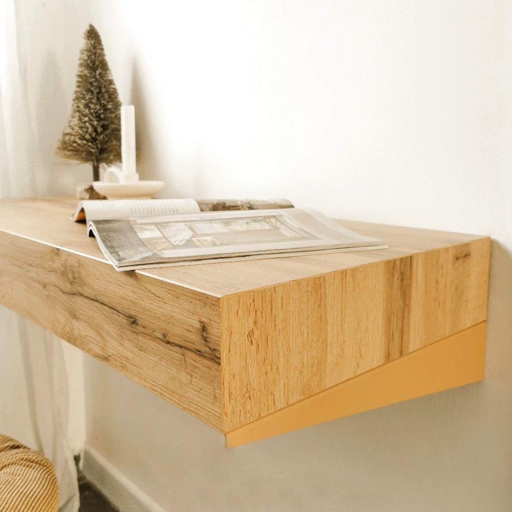 Mobili Fiver, Bar Shelf Evolution 180x40, Rustic Oak, Made In Italy
