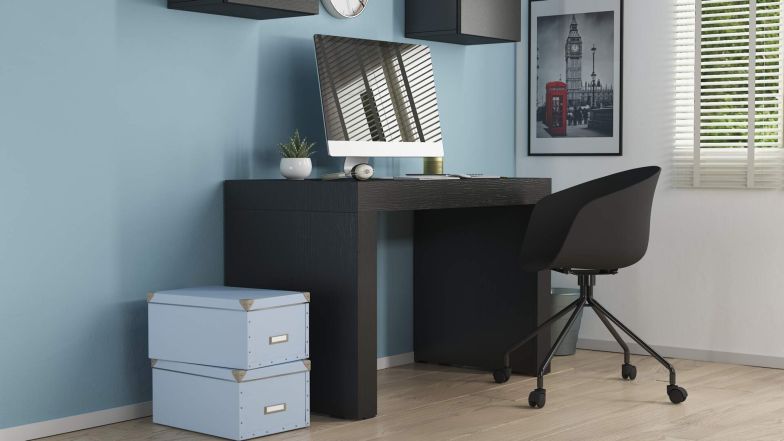 Table de bureau Evolution 120x60, Gris Béton avec 2 pieds et Chargeur Sans Fil image de l'ensemble 61