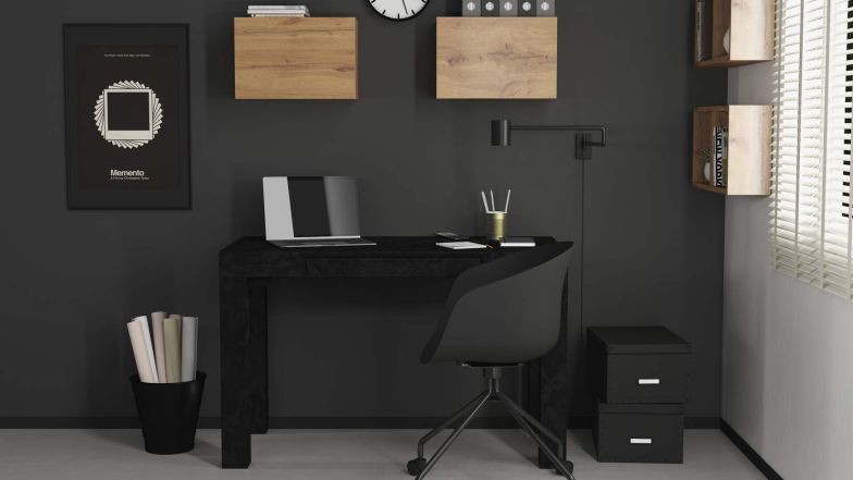 Table de Bureau multifonctionnelle First, Béton Noir image de l'ensemble 54