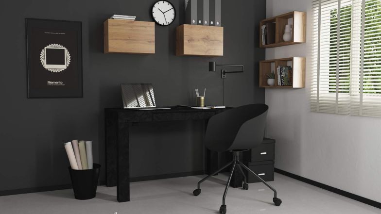 Table de Bureau multifonctionnelle First, Béton Noir image de l'ensemble 53