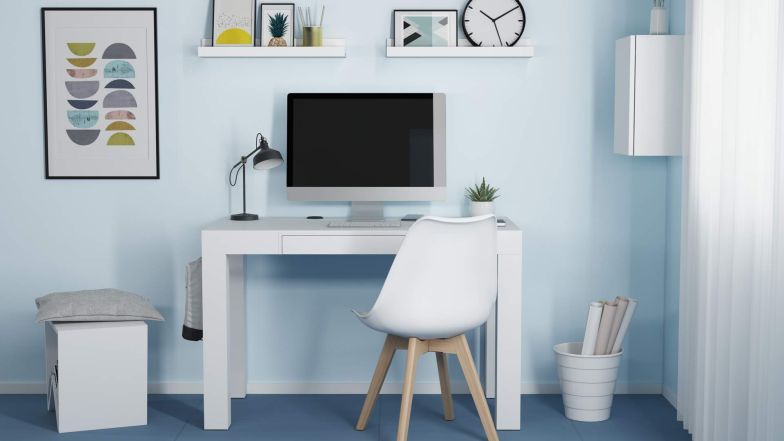 Table de bureau multifonctionnelle, First, Frêne Blanc image de l'ensemble 37