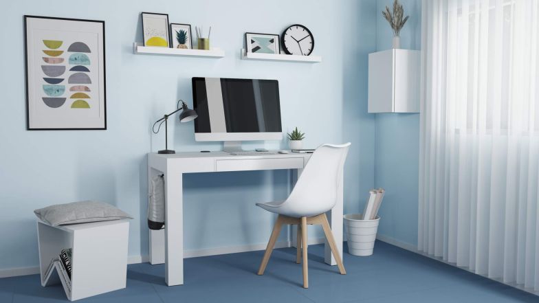 Table de bureau multifonctionnelle, First, Frêne Blanc image de l'ensemble 38