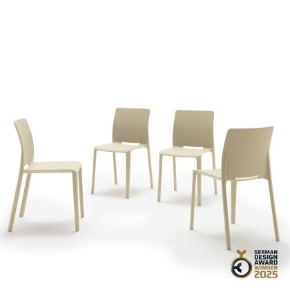 Cadeiras Emma, conjunto de 4, Beige