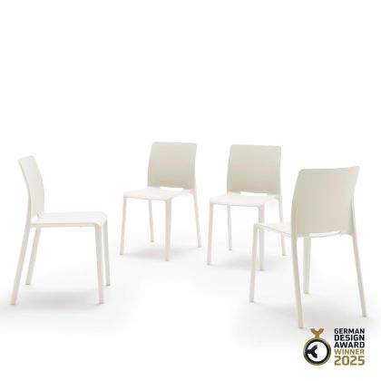 Scaune Emma, Set de 4, Alb