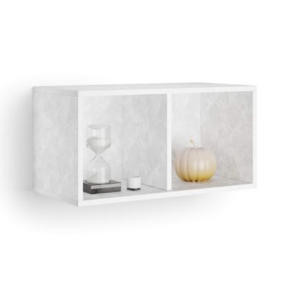 Armário de parede X 70 sem porta, cimento branco