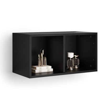Hängeschrank X 70 ohne Türe, Esche Schwarz