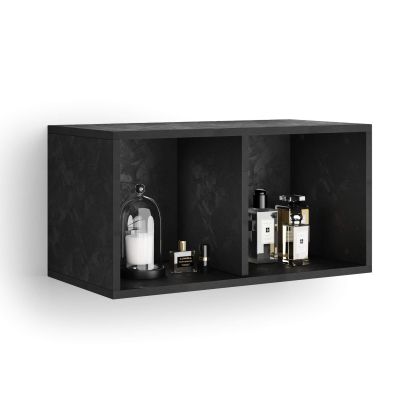 Wandkast X 70 zwart beton