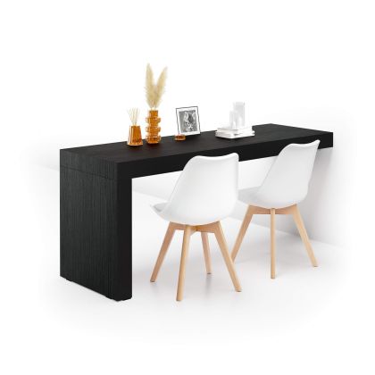 Evolution Schreibtisch 180 x 60, Esche, Schwarz, mit einem Bein