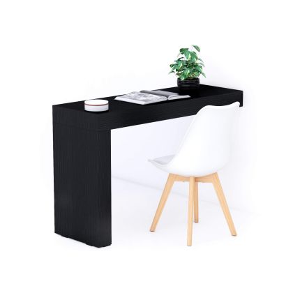 Evolution Schreibtisch 120 x 40, Esche, Schwarz, mit einem Bein