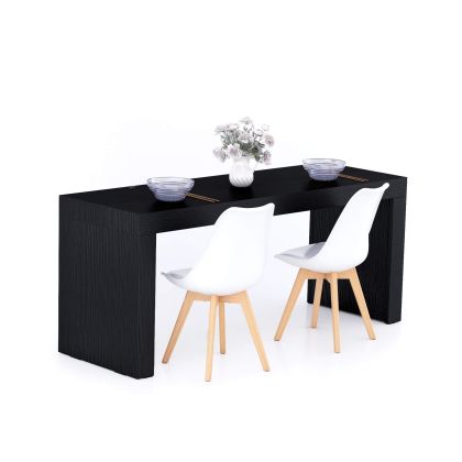 Masă de dining Evolution 180x60, Negru Frasin cu Două Picioare