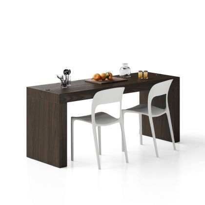 Vaste Eettafel  Evolution 120x60 amerikaanse walnoot twee poten Draadloze Oplader