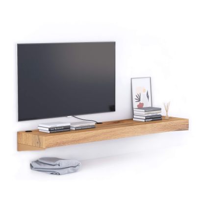 Móvel de TV suspenso Evolution 180x40, Carvalho Rustico com Carregador Wireless