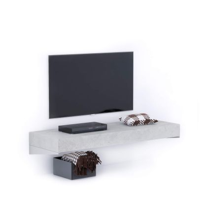 Tv wandmeble Evolution 120x40, Cement Grijs