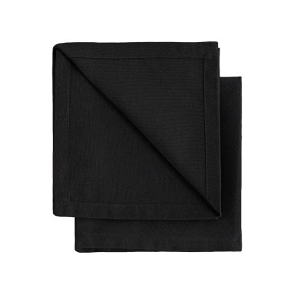 Guardanapos em Algodão Gioele 35x35, Conjunto de 2, Preto