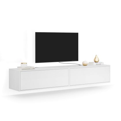 Perete Living Iacopo 1, Alb Frasin, 208x42x36 cm