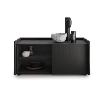 Mobilier Jos Romina (93,6x36x44 cm), 1 Ușă, Negru Frasin