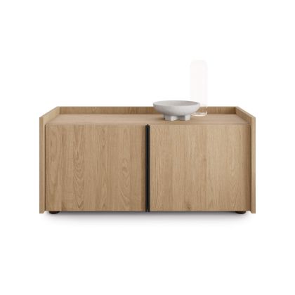 Lowboard Romina (93,6x36x44 cm), 2 Türen, Wildeiche