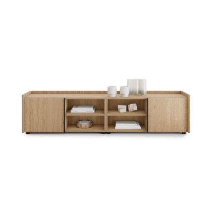 Lowboard Romina (183,6x36x44 cm), 2 Türen, Wildeiche