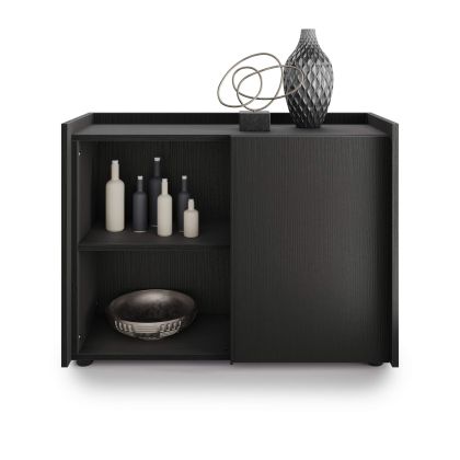Mobilier Jos Romina (93,6x36x70 cm), 1 Ușă, Negru Frasin