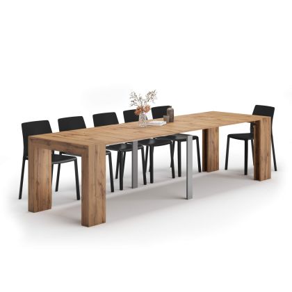 Masă Consolă Extensibilă Angelica, 45(305)x90 cm, Stejar Rustic