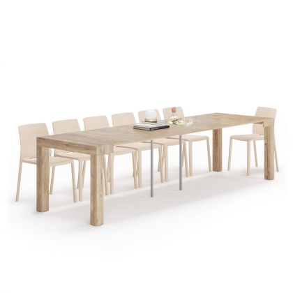 Uitschuifbare Consoletafel, First, 45(305)x90 cm, eiken