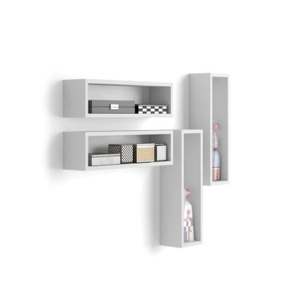Set de 4 cuburi de perete, Iacopo, alb mat