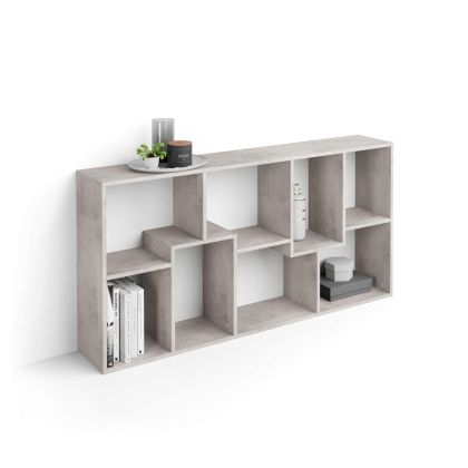 Lage boekenkast XS Iacopo (160,8 x 80 cm), Cementgrijs
