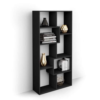 Iacopo XS, niedriges Bücherregal (160,8 x 80 cm), Esche, Schwarz