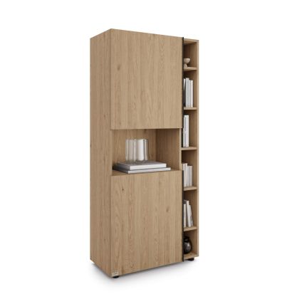 Bibliotecă Modulară Romina (76,8 x 173,6 cm), Stejar Natural