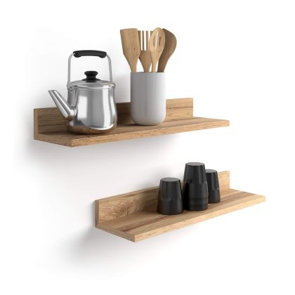 Paar Planken Rachele, 80 cm, Rustiek Eiken