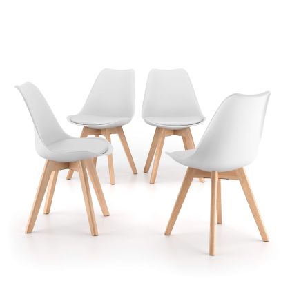 Stoelen in noordse stijl Greta, Set van 4, Wit