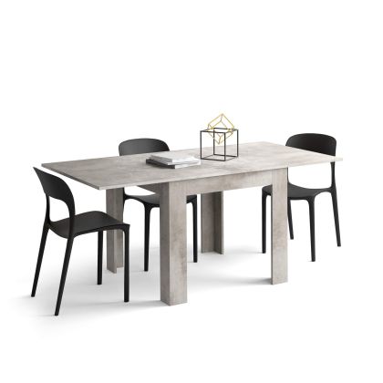 Vierkante Uitschuifbare Tafel, Eldorado, 90x(180)x90 cm, Cementgrijs