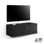 Porta Tv sospeso Emma Con Anta, Nero Cemento