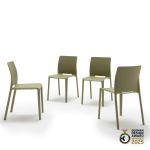 Sedie Emma, Set da 4, Verde Oliva