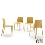 Sedie Emma, Set da 4, Giallo Senape