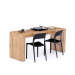 Scrivania Evolution 180x60, Rovere Rustico con Due Gambe