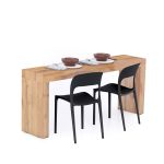 Tavolo da pranzo Evolution 180x40, Rovere Rustico con Due Gambe