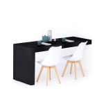 Tavolo da pranzo Evolution 180x60, Nero Frassino con Una Gamba