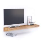Porta Tv sospeso Evolution 180x40, Rovere Rustico
