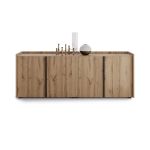 Mobile Basso Romina (183,6x36x70 cm), 4 Ante, Rovere Rustico