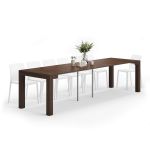 Tavolo Consolle Allungabile First, 45(305)x90 cm, Noce Canaletto